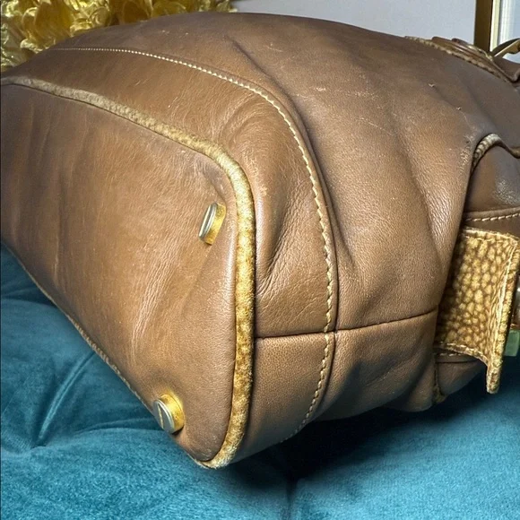 Borbonese Leather and suede Satchel - Picture 6 of 12